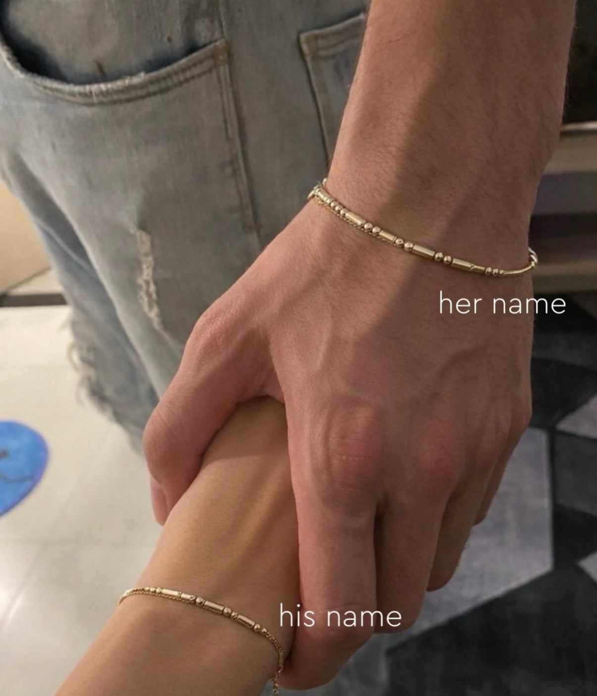 Morse code bond bracelet