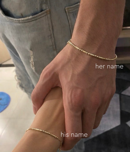 Morse code bond bracelet