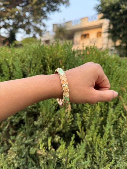 Pastel jhumka & bangle pair
