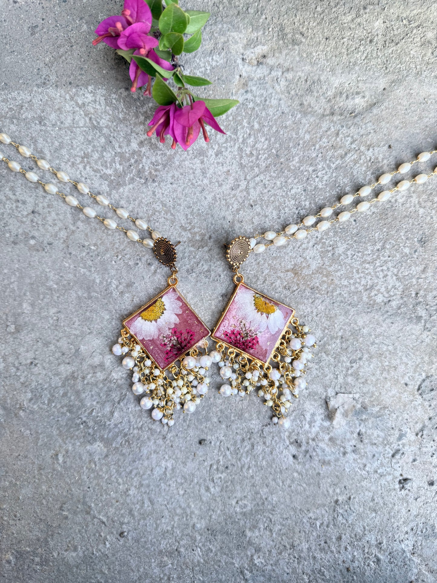 Phoolkari ear cuff Jhumka