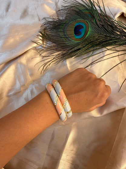 Elegant peach blue bangle