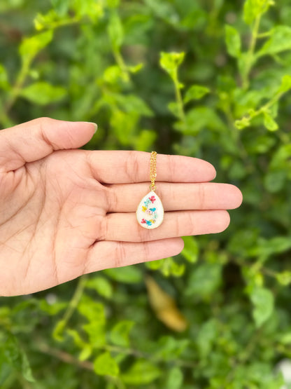 Secret initial flora necklace