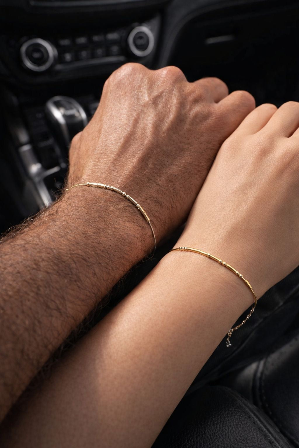 Morse code bond bracelet