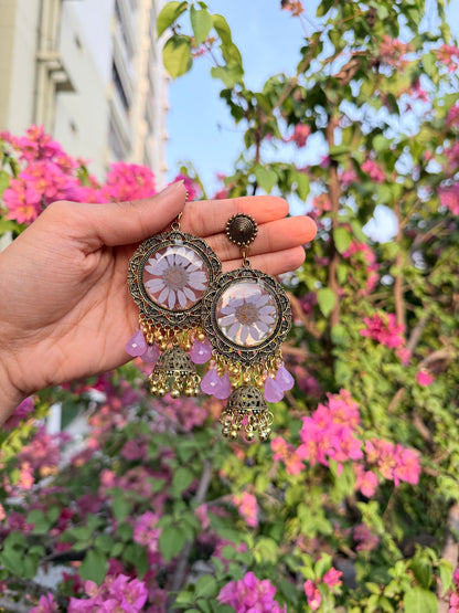 Lav daisy jhumka