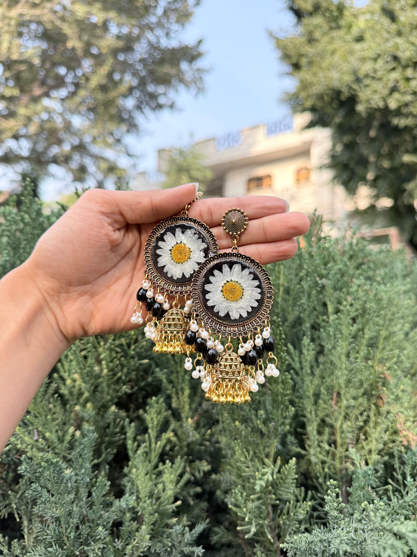 Black noor kashmiri jhumkas