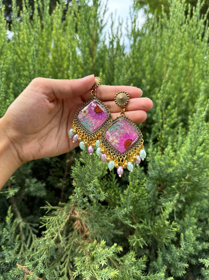 Raani pink jhumkas
