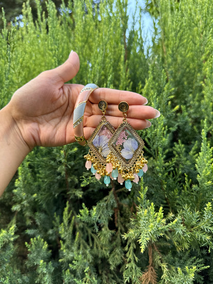 Pastel sky jhumka & bangle set
