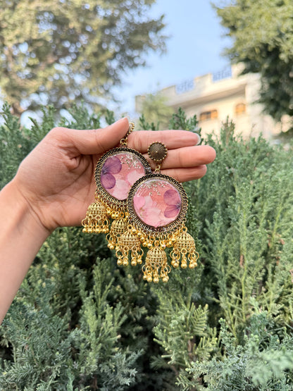 Noorani gulab jhumkas