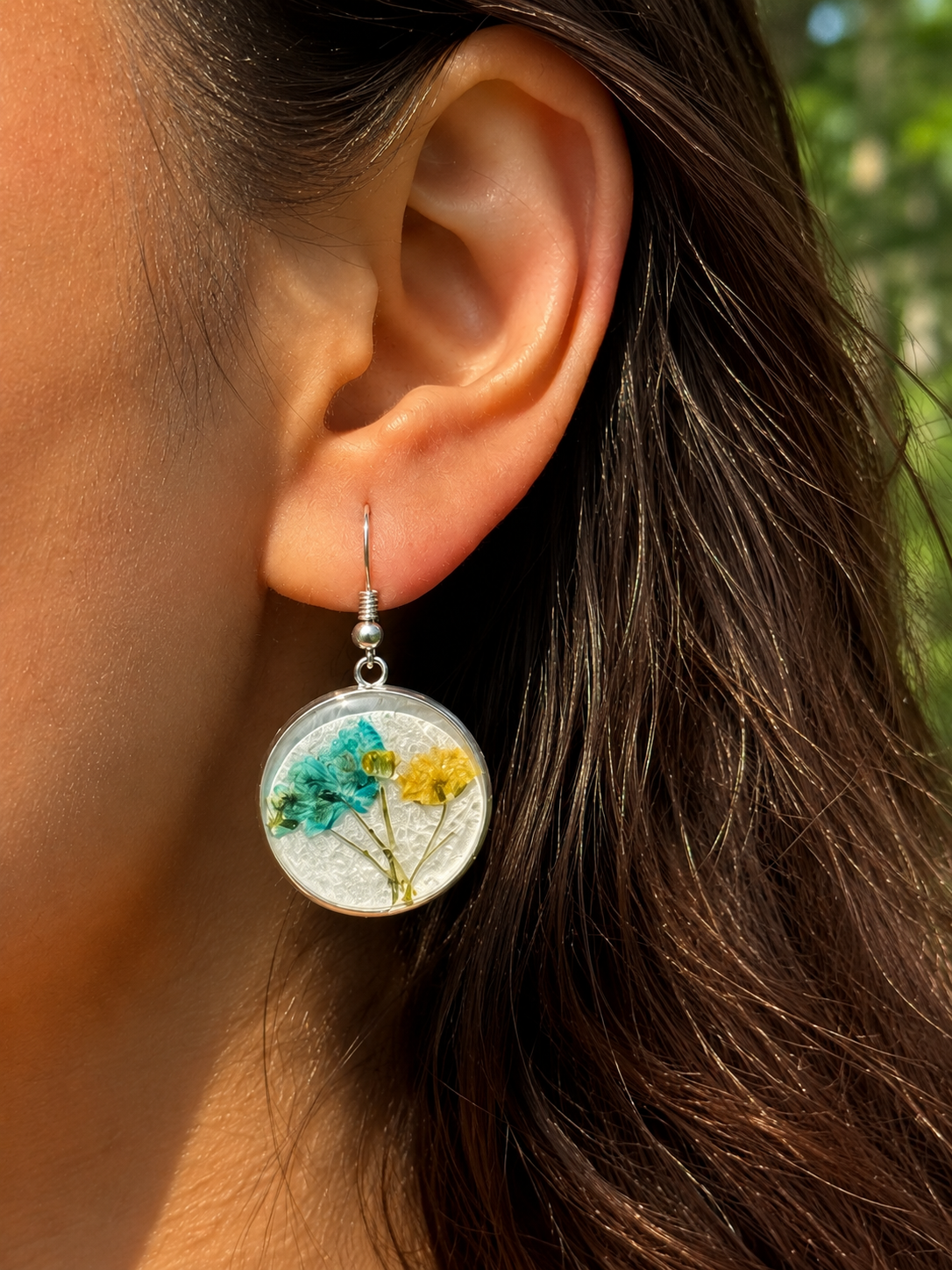 Baby breath earrings