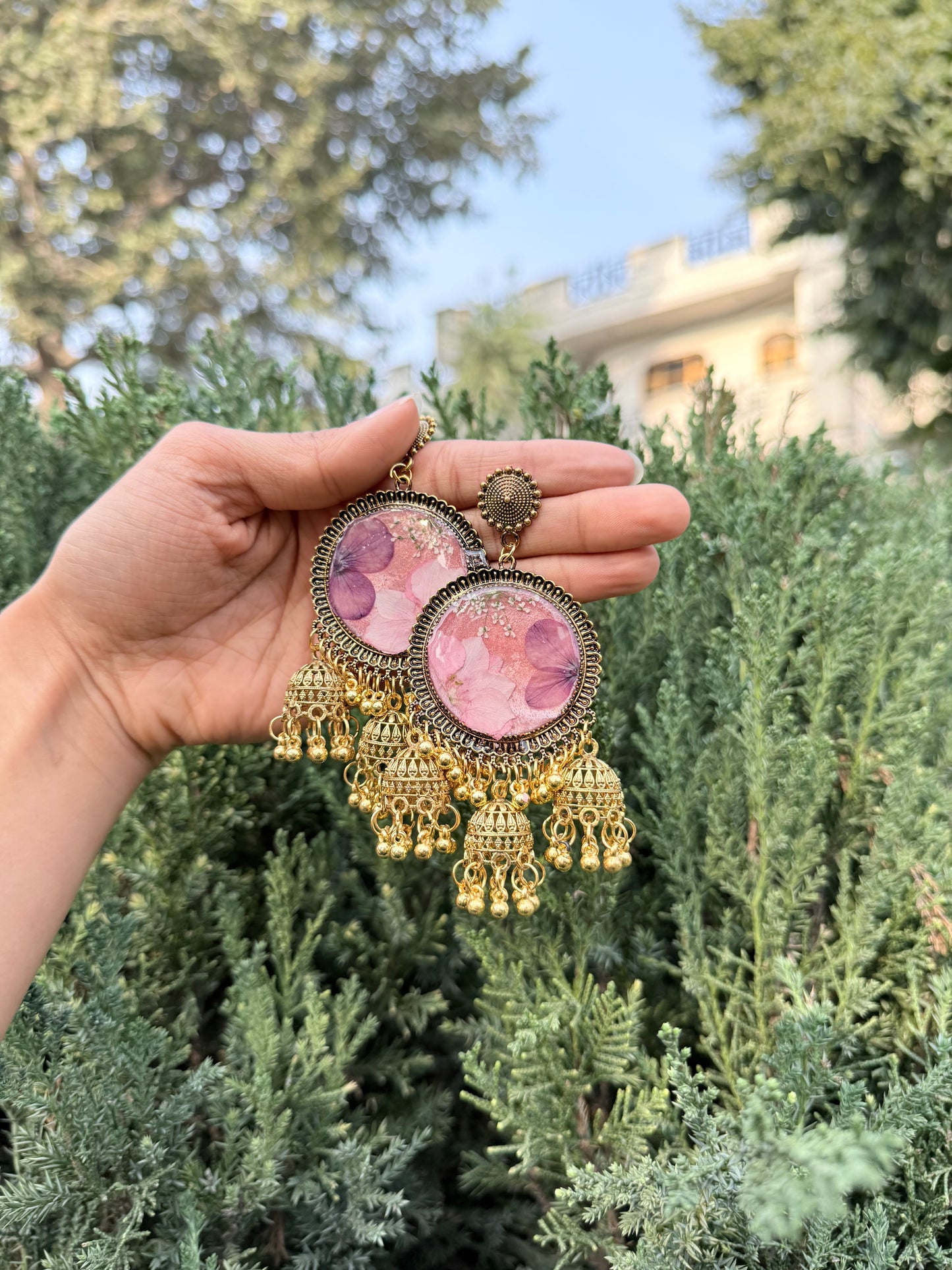 Noorani gulab jhumkas