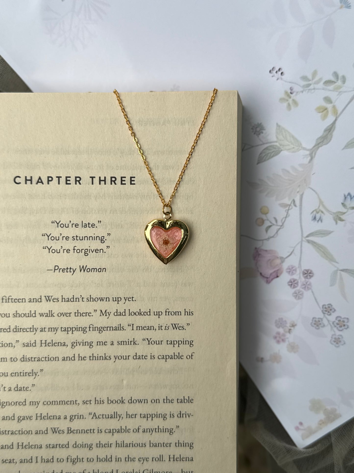 Cherry heart locket