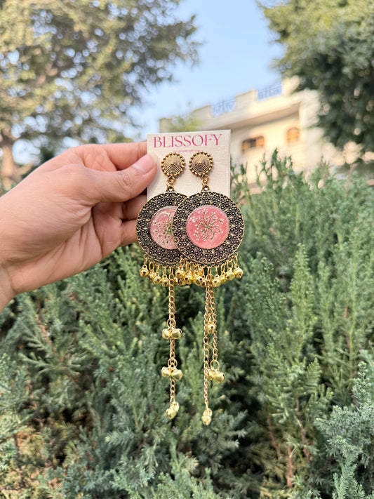 Gulaabi jhanjhar jhumka