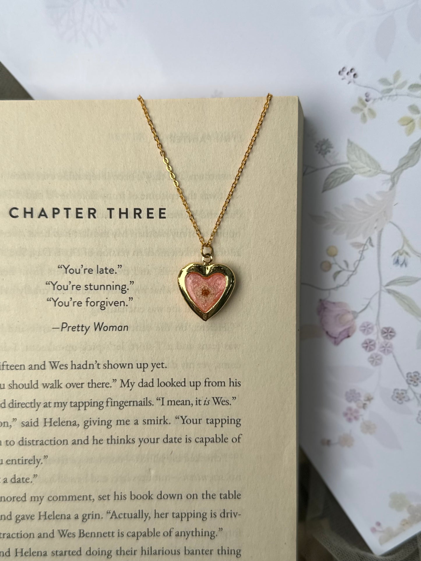 Cherry heart locket