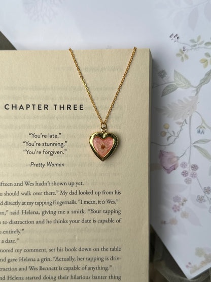 Cherry heart locket