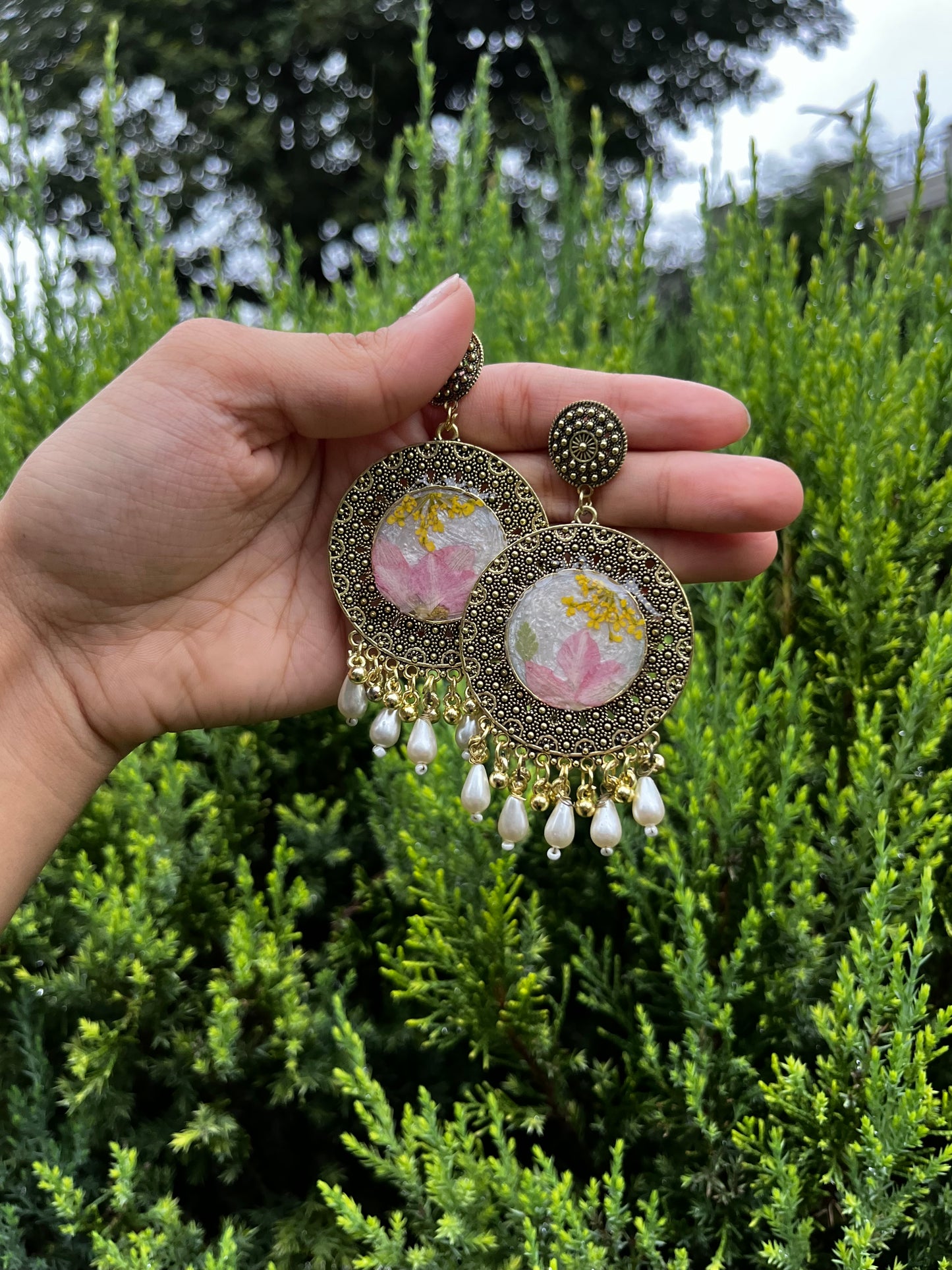 Elegant pearl jhumka