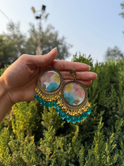 Blue fairy jhumka