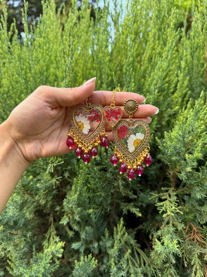 Heart Jhumka & necklace set