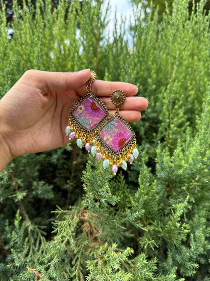 Raani pink jhumkas