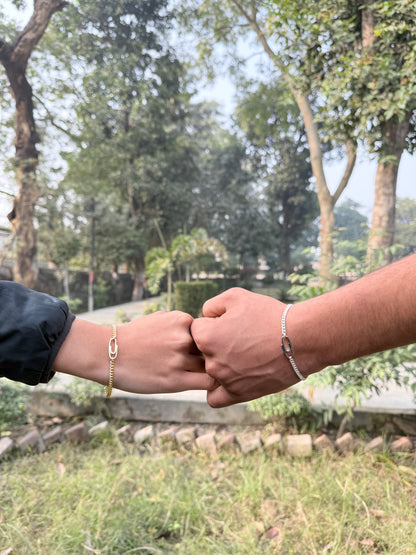 Nautical link matching bracelets