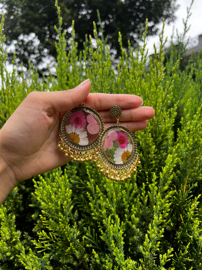 Golden garden jhumkas