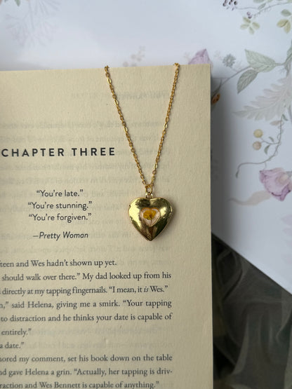 Yellow heart locket