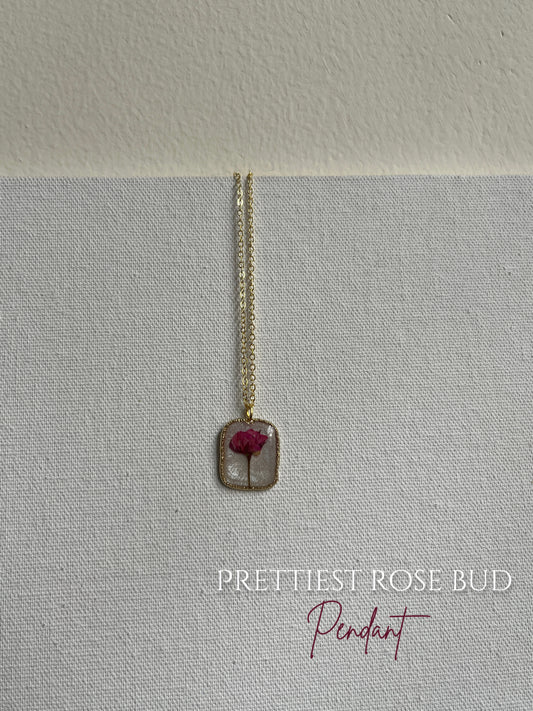 Prettiest rose bud pendant