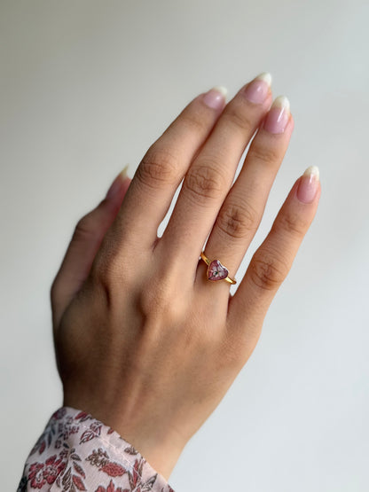 Tiny heart ring