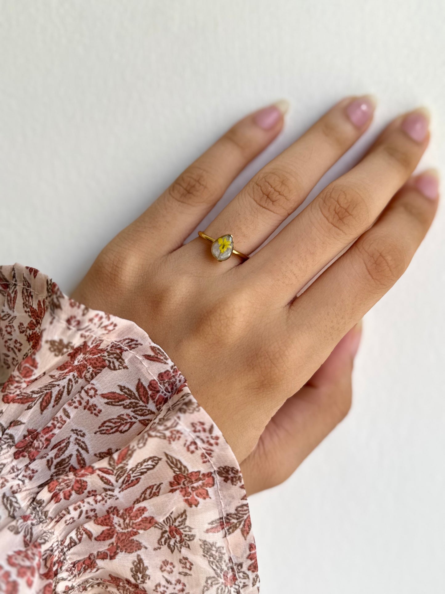 Yellow dainty ring