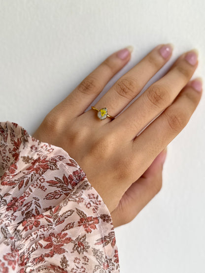 Yellow dainty ring
