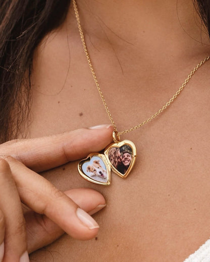 Plum blossom heart locket