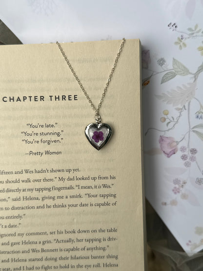 Purple heart locket