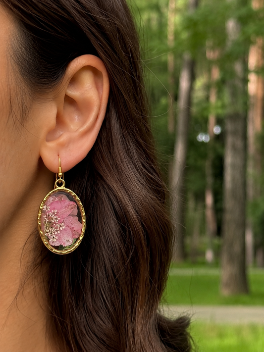 Soft blush earrings