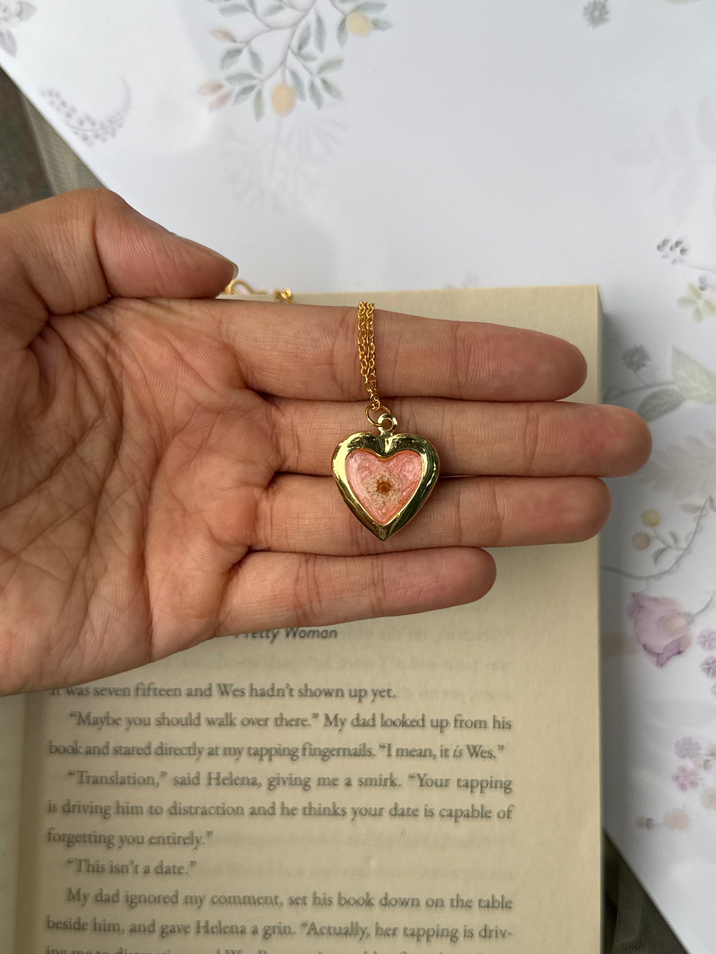 Cherry heart locket