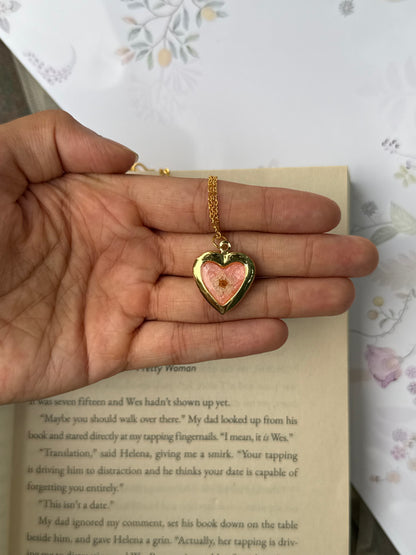 Cherry heart locket