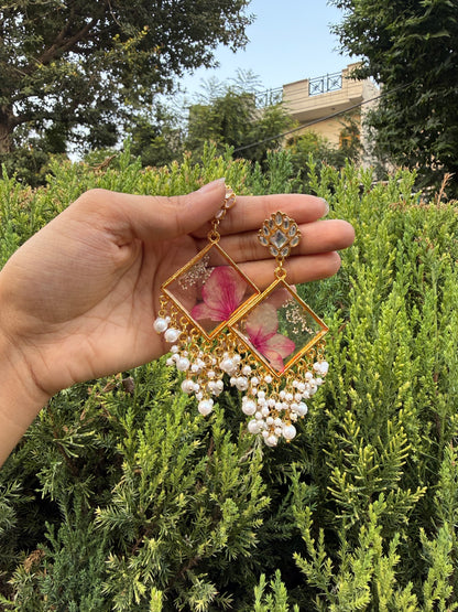 Elegant hydragea jhumkas