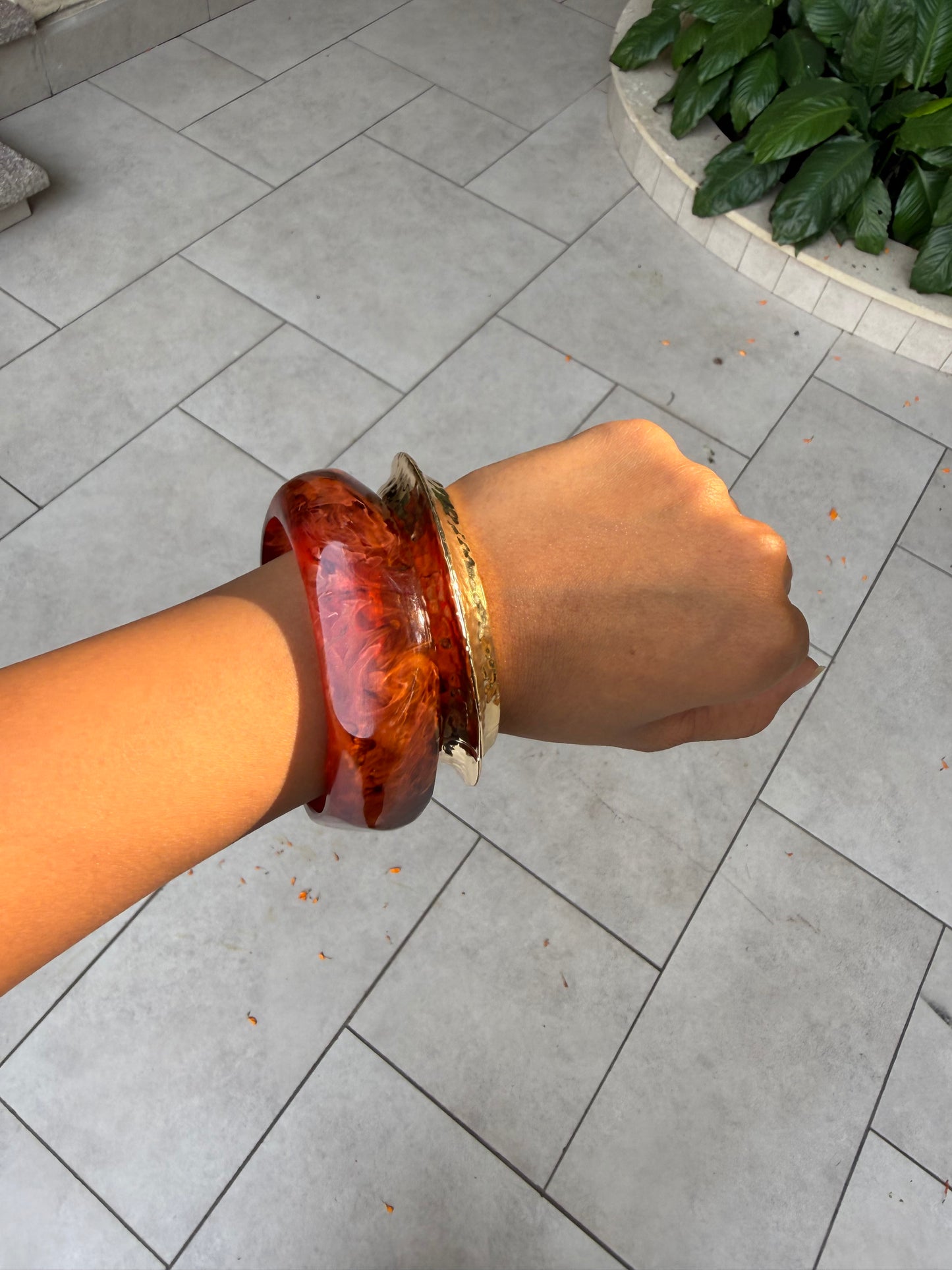 Resin bangle stack