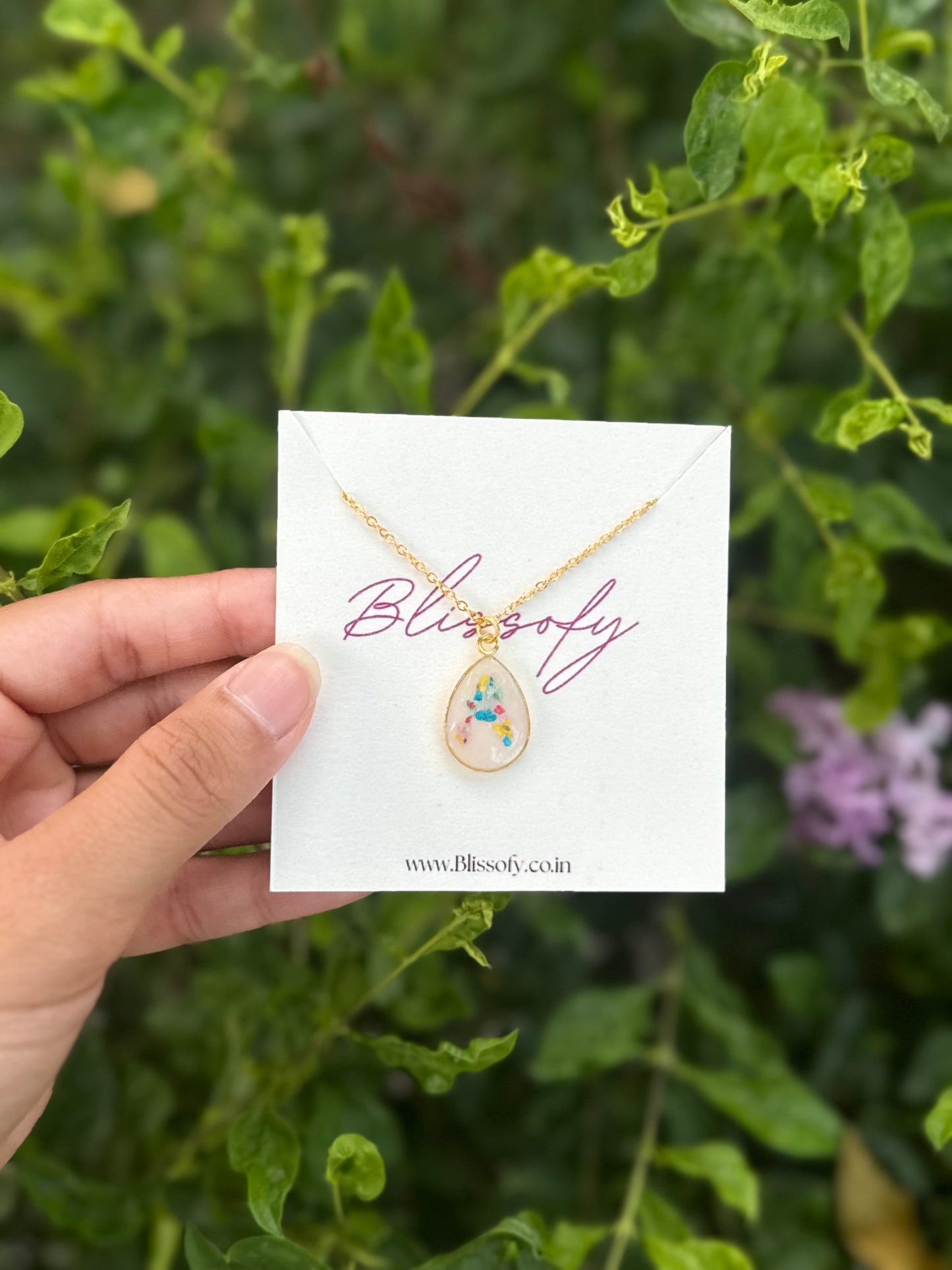 Secret initial flora necklace