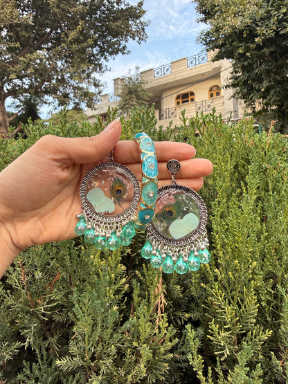 Morpankh jhumka & bangle