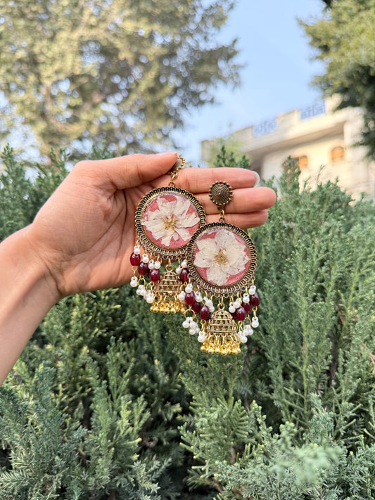 Ivory kashmiri jhumka