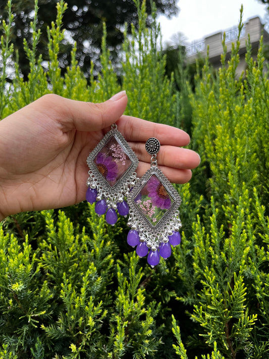 Purple mist jhumkay