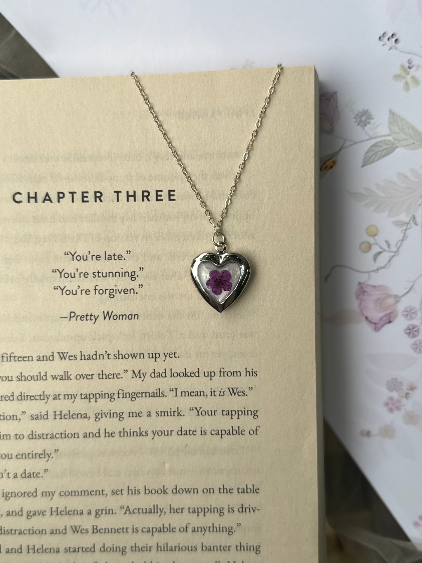 Purple heart locket