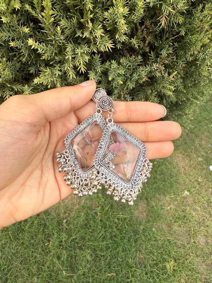 Oxidised fleure jhumka