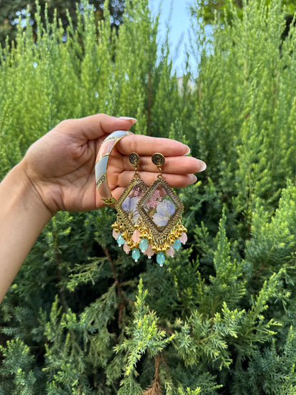 Pastel sky jhumka & bangle set