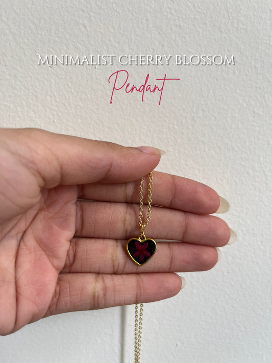 Minimalist cherry blossom pendant