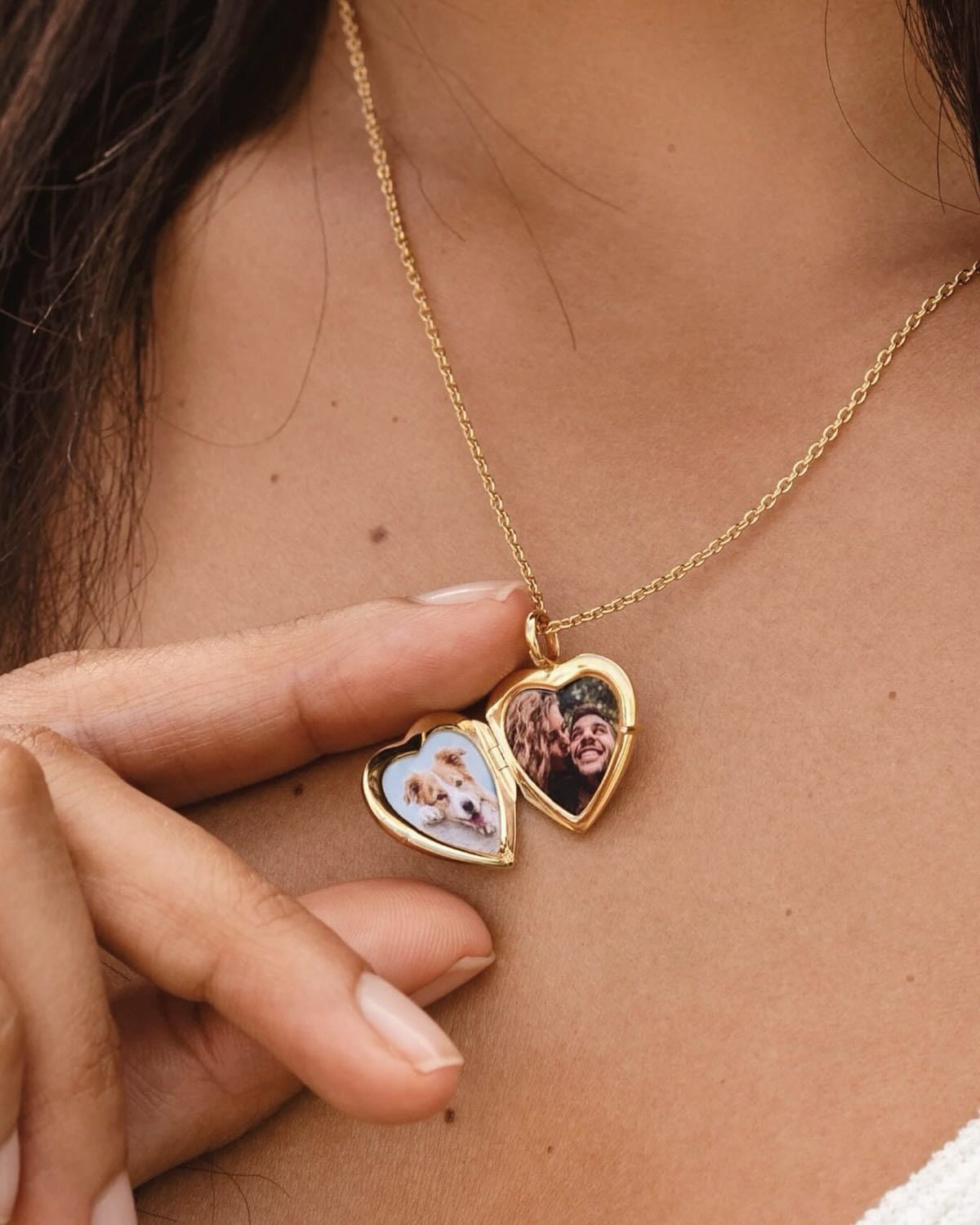 Cherry heart locket