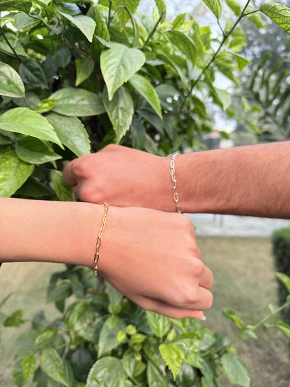 Paper clip matching bracelets