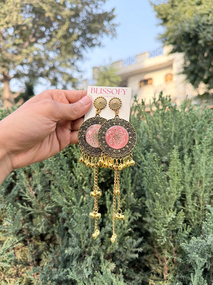 Gulaabi jhanjhar jhumka