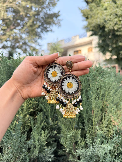 Black noor kashmiri jhumkas