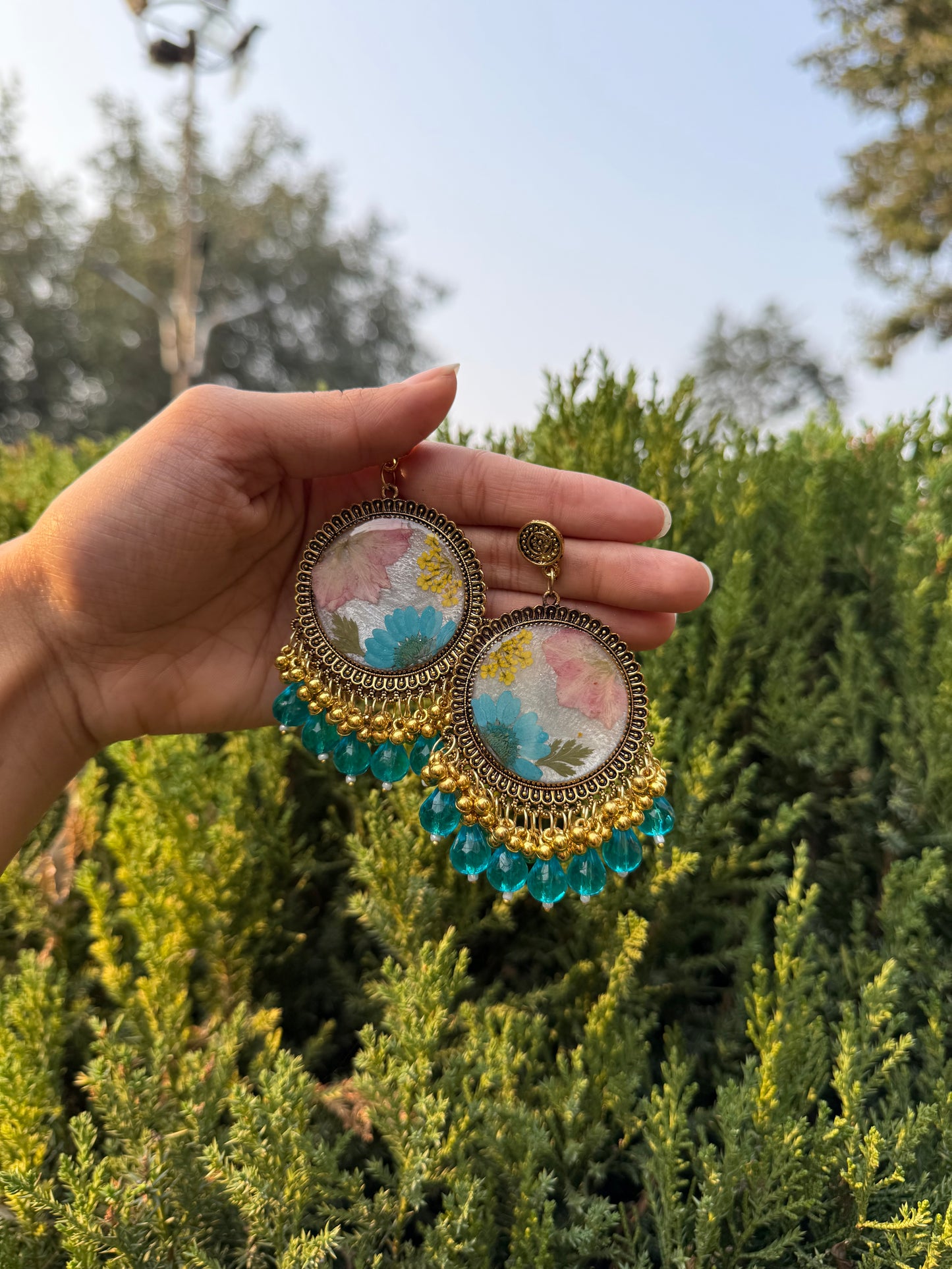 Blue fairy jhumka