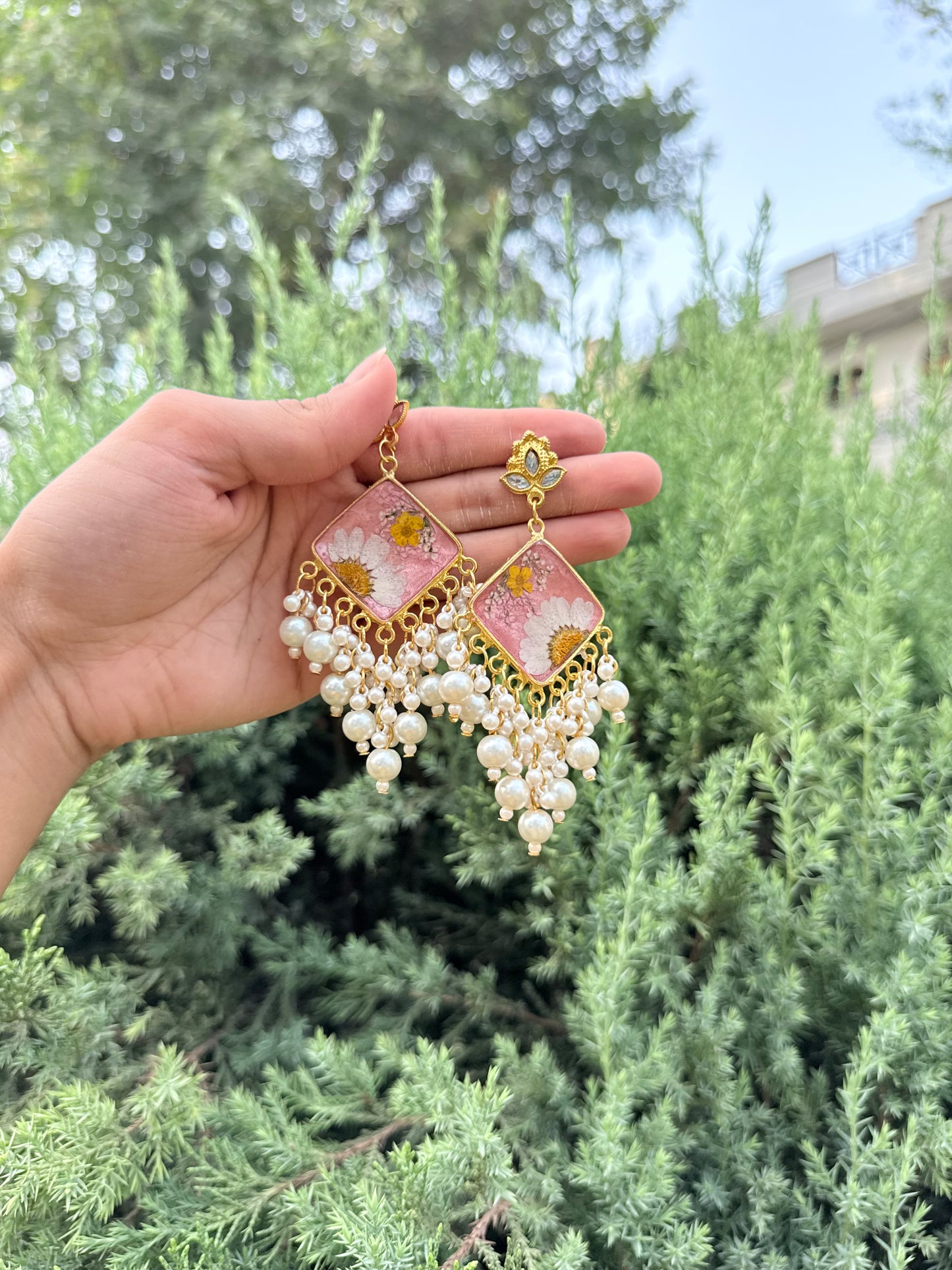 Prettiest pearl Kashmiri jhumka